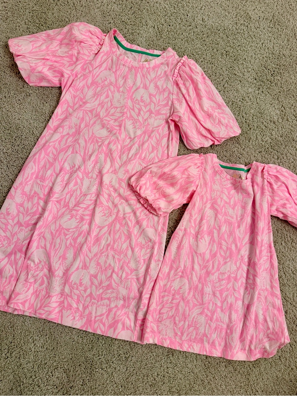 Lilly Pulitzer Pink matching mommy and me dresses